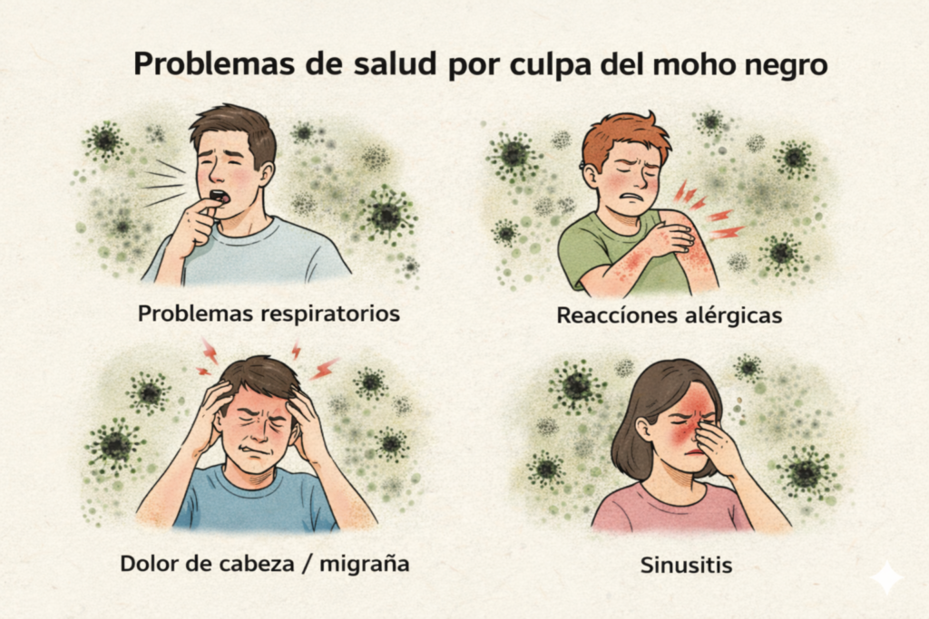 Problemas de salud por culpa del moho negro
